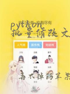 python 批量修改文件后缀