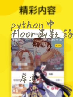 python中floor函数的用法