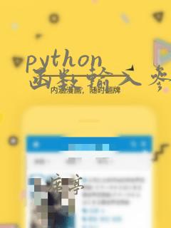 python 函数输入参数