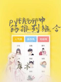 python中的排列组合