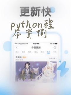 python程序实例