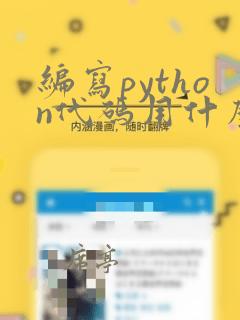 编写python代码用什么软件