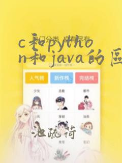 c和python和java的区别