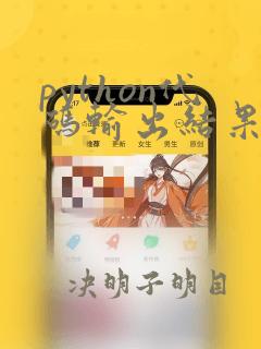 python代码输出结果