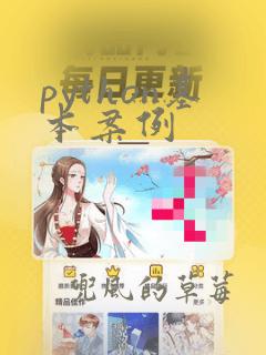python基本案例