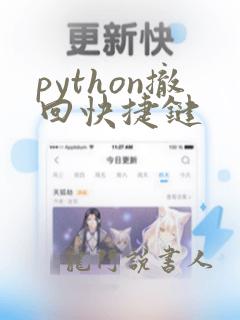 python撤回快捷键