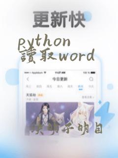 python 读取word