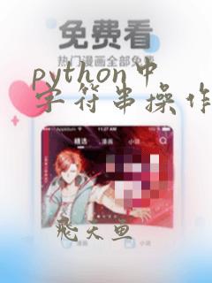 python中字符串操作