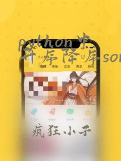 python中升序降序sort
