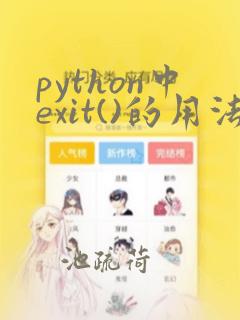 python中exit()的用法