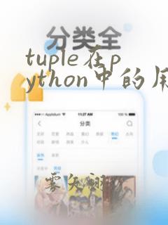 tuple在python中的用法