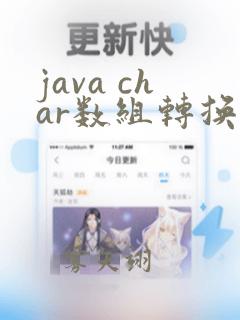 java char数组转换成string