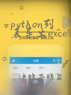 python列表导出excel