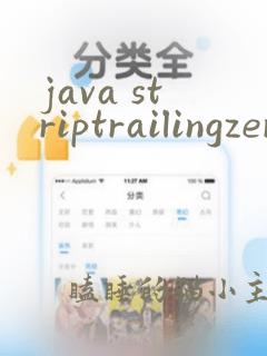 java striptrailingzeros