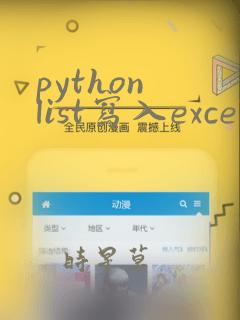 python list写入excel