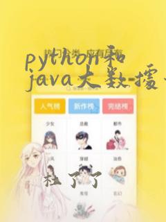 python和java大数据哪个好