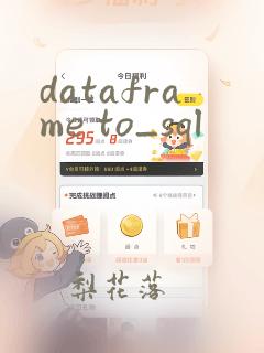 dataframe to_sql