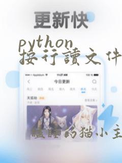 python 按行读文件