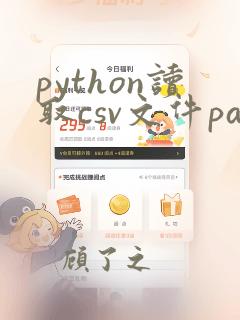 python读取csv文件pandas