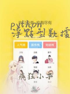 python 浮点型数据 精确位数