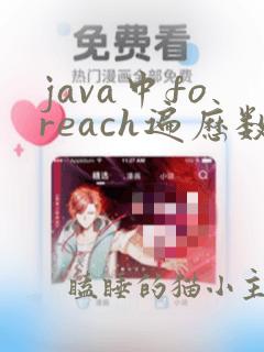 java中foreach遍历数组详解