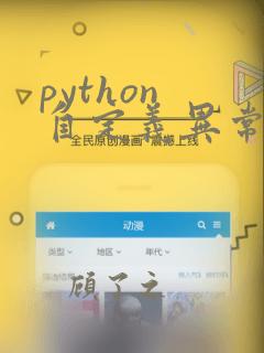python 自定义异常类