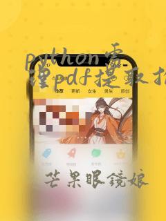 python处理pdf提取指定数据