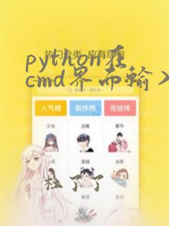 python在cmd界面输入命令