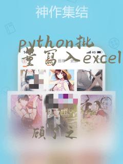 python批量写入excel