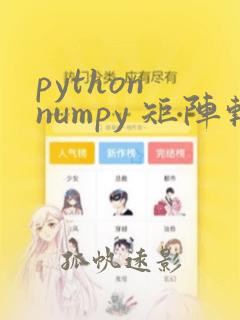 python numpy 矩阵转置
