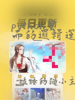 python里面的逻辑运算符