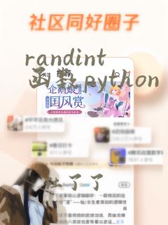 randint函数python
