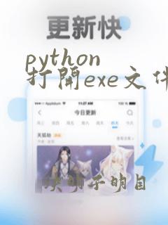 python 打开exe文件