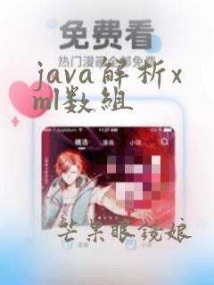 java解析xml数组