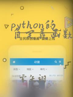 python的自定义函数