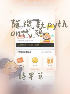 随机数python代码