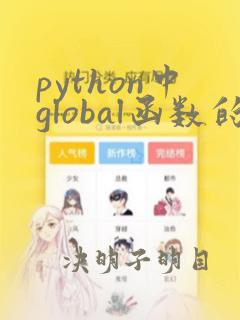 python中global函数的用法