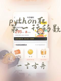 python取第一行的数据