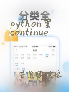 python里continue