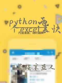 python两个excel表快速核对