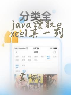 java读取excel某一列