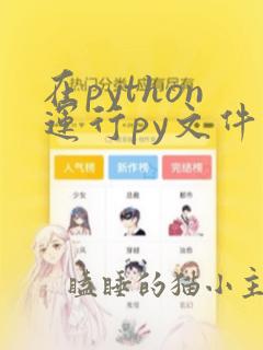 在python运行py文件