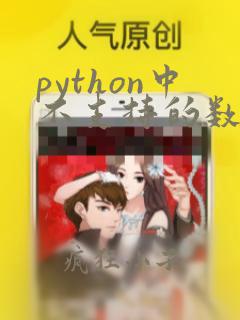 python中不支持的数据类型