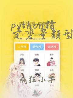 python指定变量类型