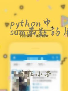python中sum函数的用法
