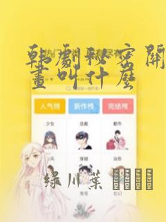 韩剧秘密关系漫画叫什么
