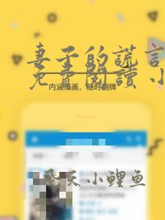 妻子的谎言全文免费阅读 小说在线阅读