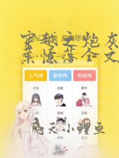 穿越之炮灰男配叶忆落全文免费阅读
