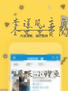 李道风主角小说全文免费阅读全文