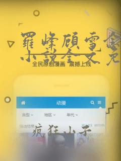 罗峰顾雪念最新小说全文免费阅读无弹窗